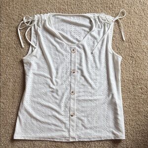 Elegant White Sleeveless Top